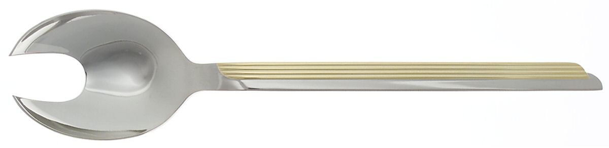 Stratos Gold (Stainless, Gold Accent) Solid Salad Serving Fork by WMF Flatware-1