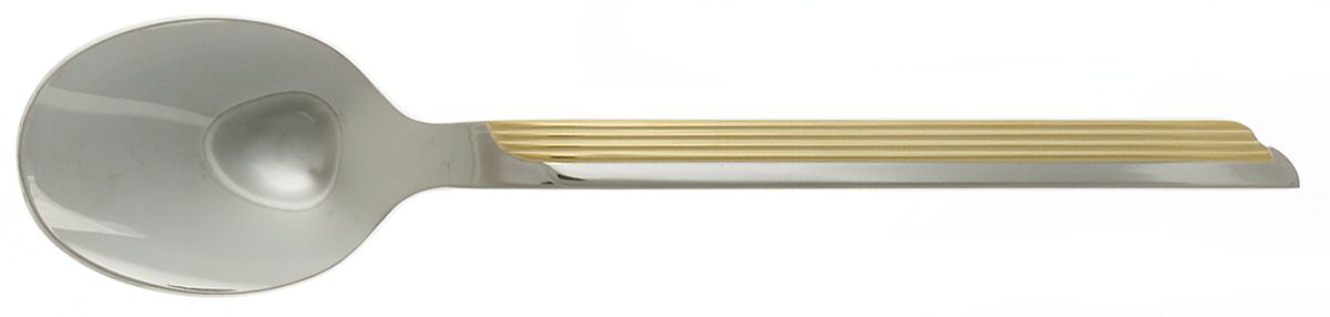Stratos Gold (Stainless, Gold Accent) Place/Oval Soup Spoon by WMF Flatware-1