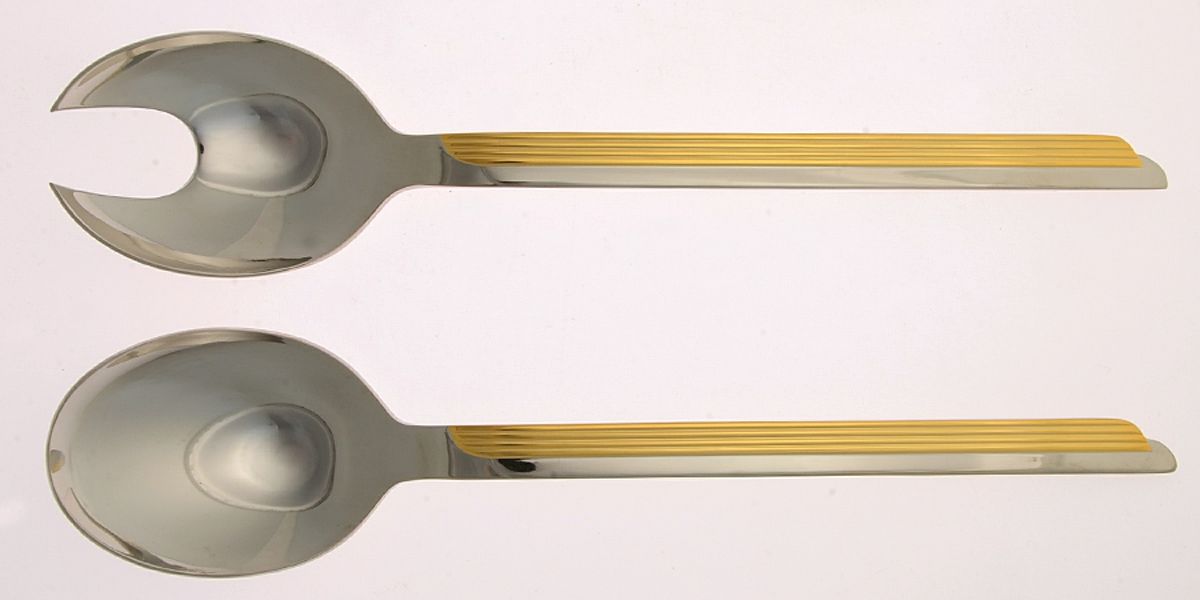 Stratos (Stainless) (2 Pc) Solid Salad Set by WMF Flatware-1