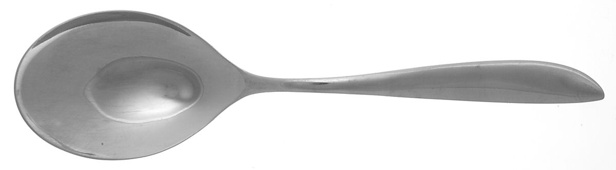 Wave (Stainless) Solid Salad Serving Spoon by WMF Flatware-1