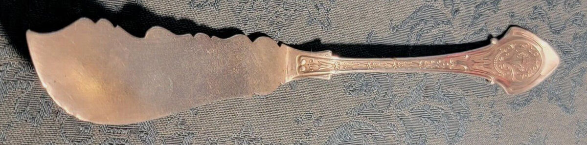 Angelo (Sterling, 1875) Flat Handle Master Butter Knife by Wood & Hughes-1