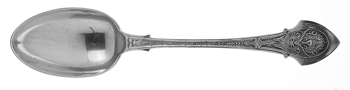 Angelo (Sterling, 1875) Dessert/Oval Soup Spoon by Wood & Hughes-1
