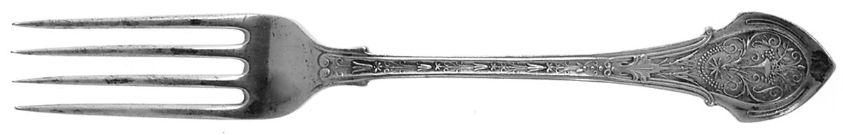 Angelo (Sterling, 1875) Solid Youth Tea Fork by Wood & Hughes-1