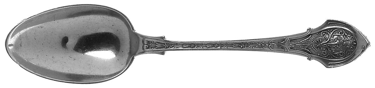 Angelo (Sterling, 1875) Large Teaspoon by Wood & Hughes-1