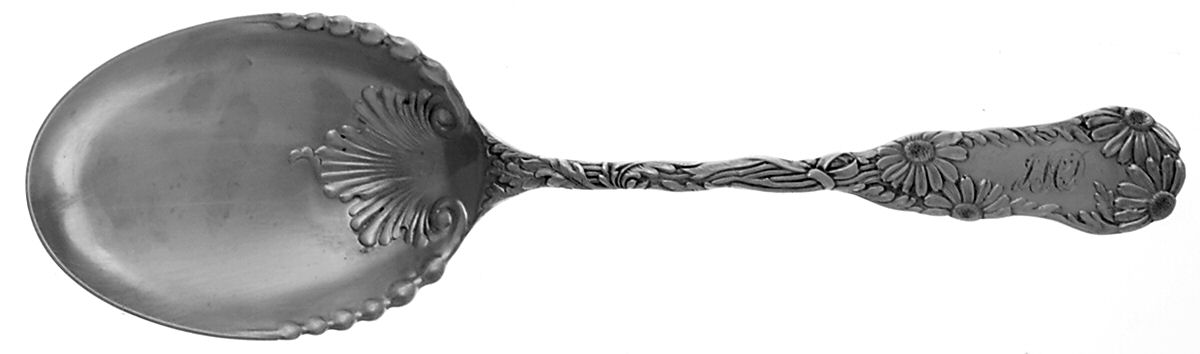 Daisy No. 7 (Sterling, 1880) Solid Salad Serving Spoon by Wood & Hughes-1