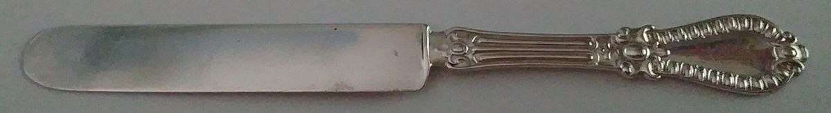 Gadroon (Sterling, 1860) Solid Dessert/Tea Knife by Wood & Hughes-1
