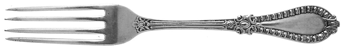 Gadroon (Sterling, 1860) Solid Youth Tea Fork by Wood & Hughes-1
