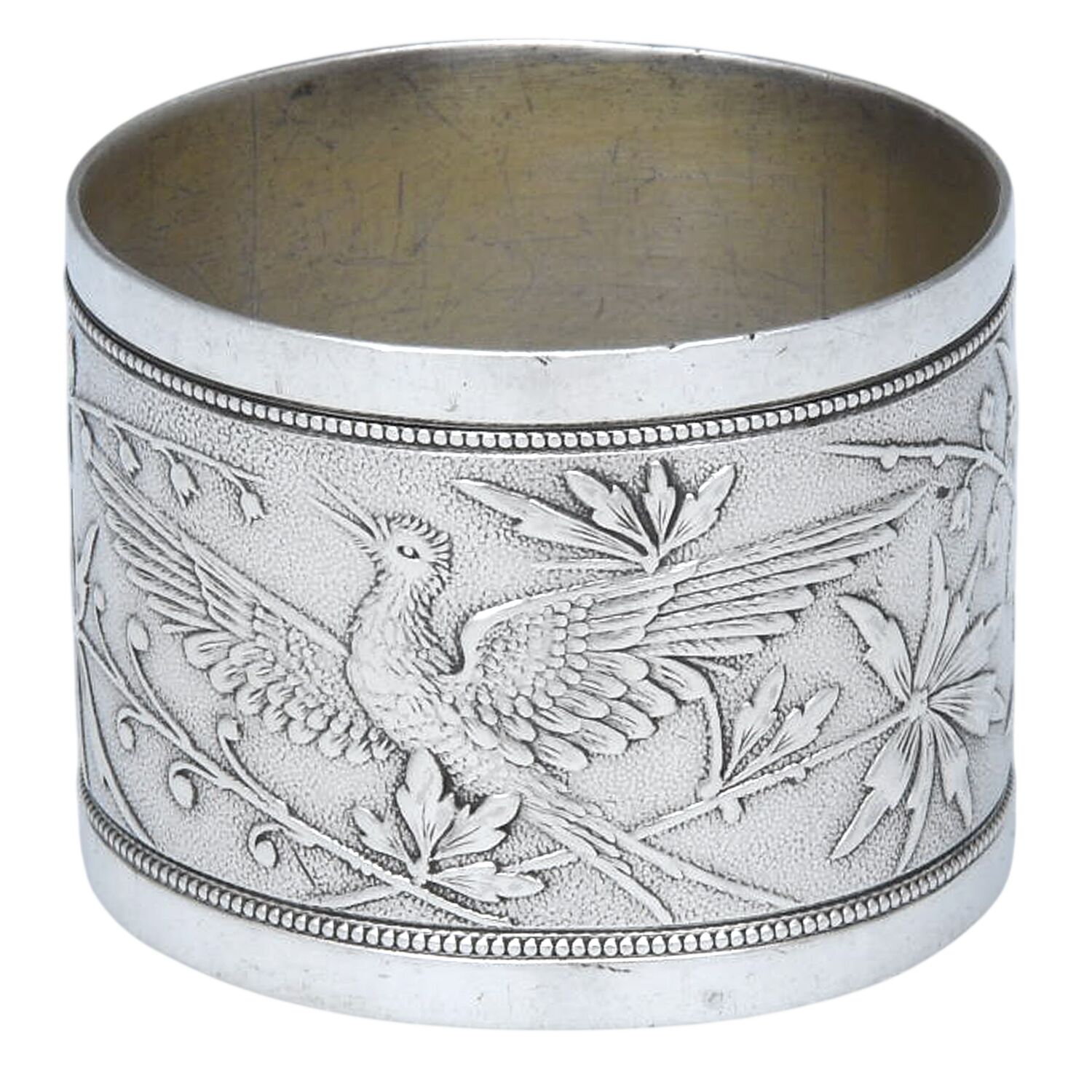 Japanese (Sterling, 1870) Napkin Ring by Wood & Hughes-1