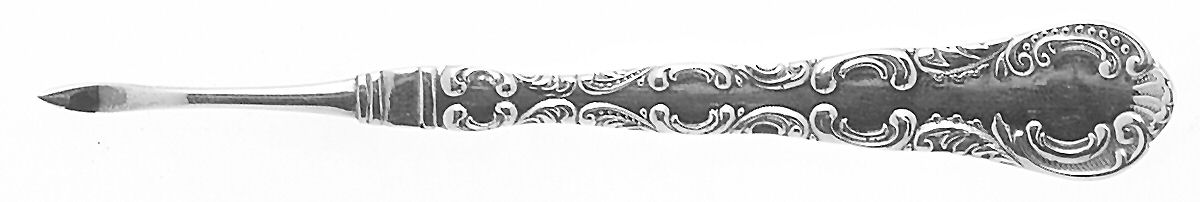 Louis XV (Sterling, 1880) Solid Nut Pick by Wood & Hughes-1