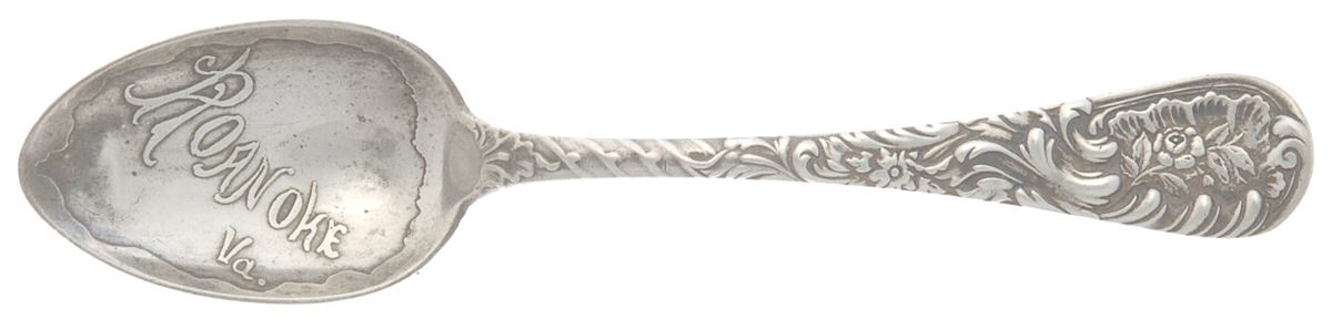 Louvre (Sterling, 1885) Souvenir Spoon (Five O'Clock) by Wood & Hughes-1