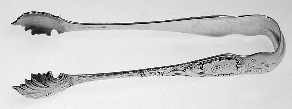Louvre (Sterling, 1885) Small Ice Serving Tongs by Wood & Hughes-1