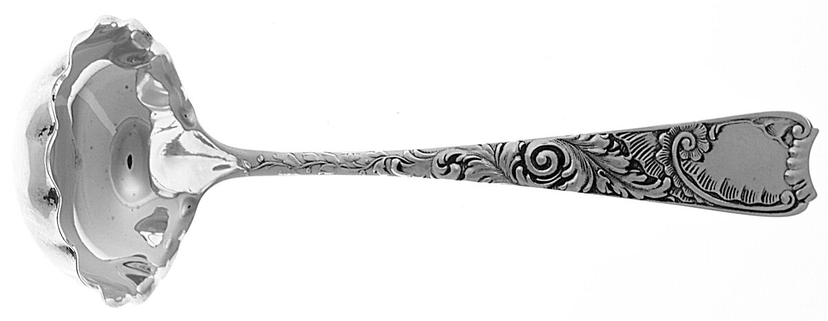 Luxembourg (Sterling) Solid Gravy Ladle by Wood & Hughes-1