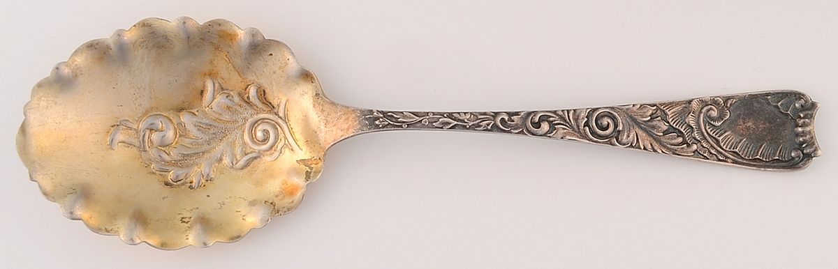 Luxembourg (Sterling) Preserve Spoon by Wood & Hughes-1