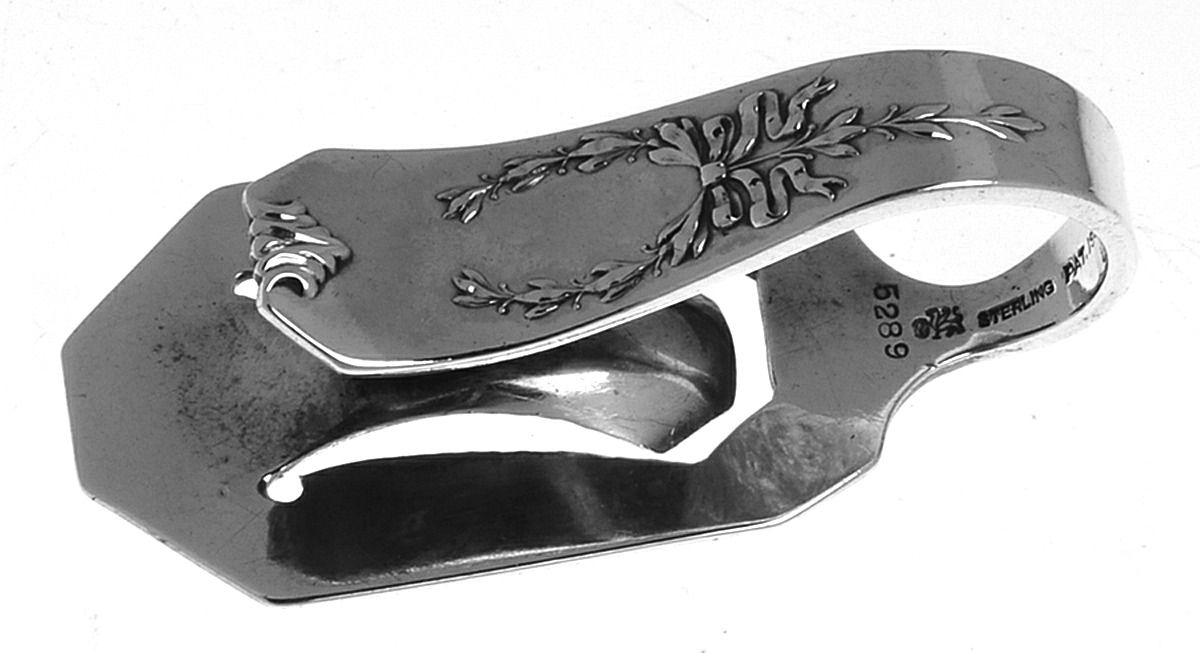 Madam Jumel (Sterling, 1908) Napkin Clip by Whiting Manf Co-1