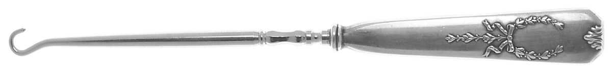 Madam Jumel (Sterling, 1908) Small Button Hook, Hollow Handle by Whiting Manf Co-1