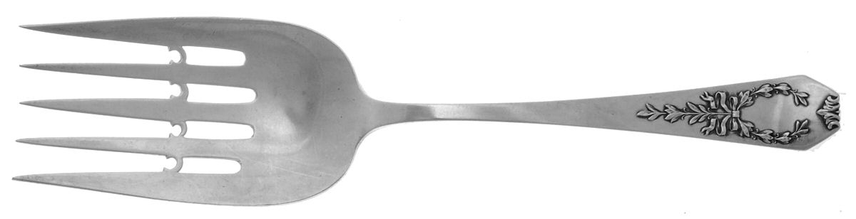 Madam Jumel (Sterling, 1908) Large Solid Fish Serving Fork by Whiting Manf Co-1
