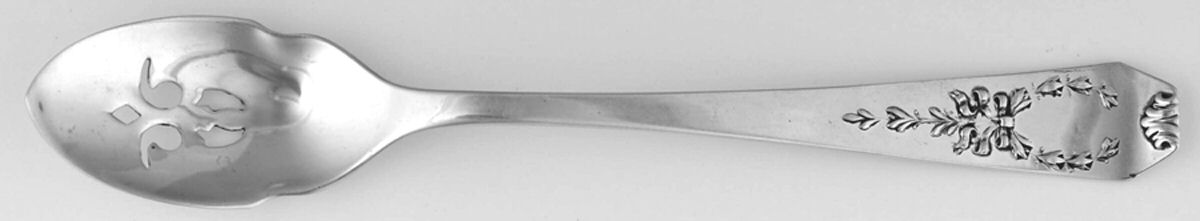 Madam Jumel (Sterling, 1908) Short Handled Olive Spoon with Pierced Bowl by Whiting Manf Co-1