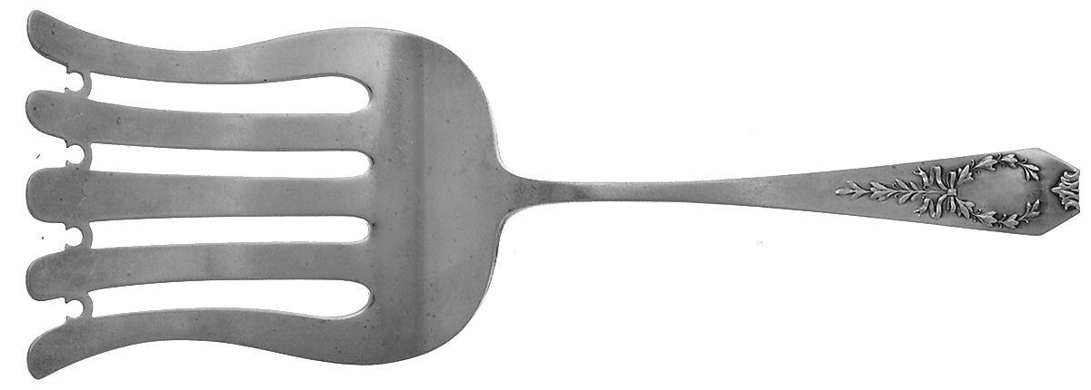 Madam Jumel (Sterling, 1908, Monograms) Solid Asparagus Server by Whiting Manf Co-1