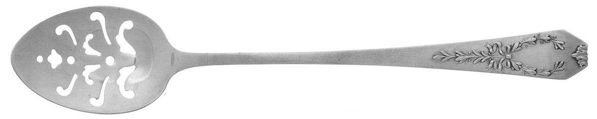 Madam Jumel (Sterling, 1908) Pierced Bowl Short Handle Olive Spoon by Whiting Manf Co-1