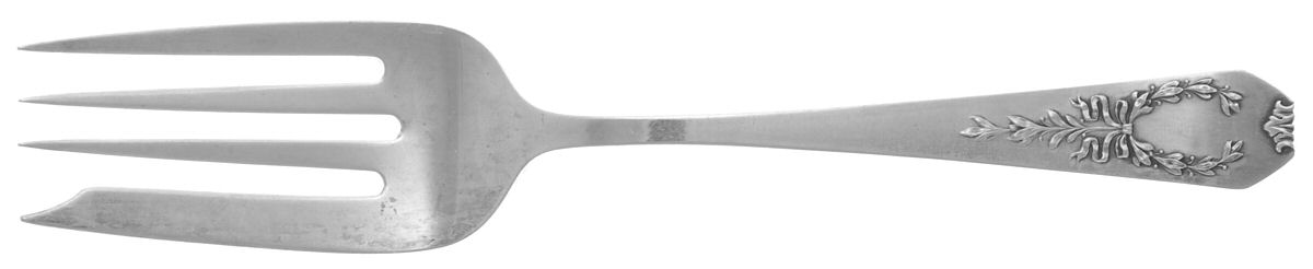 Madam Jumel (Sterling, 1908) Small Solid Cold Meat Serving Fork by Whiting Manf Co-1