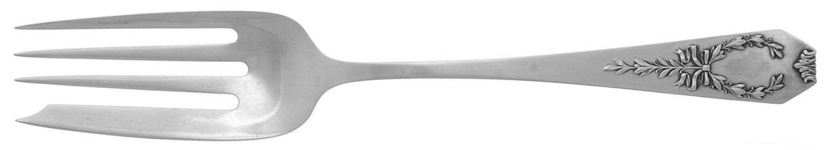 Madam Jumel (Sterling, 1908) Medium Solid Cold Meat Serving Fork by Whiting Manf Co-1
