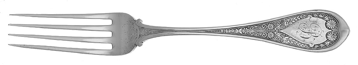 Marguerite (Sterling, 1880) Monogram Fork by Wood & Hughes-1