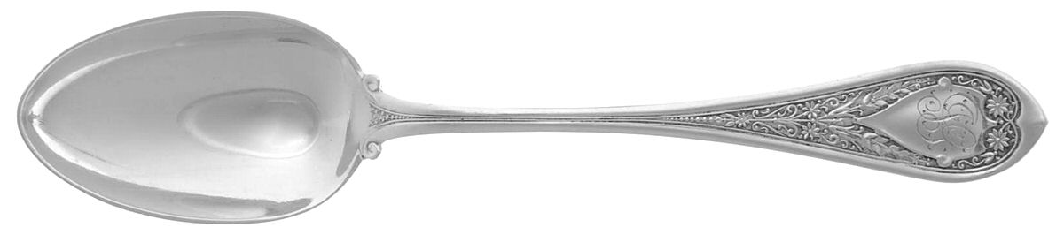 Marguerite (Sterling, 1880) Monogram Teaspoon by Wood & Hughes-1