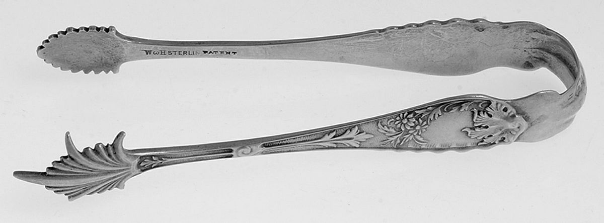 Undine (Sterling, 1888) Small Sugar Tongs by Wood & Hughes-1