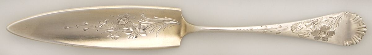 Victoria No. 80 (Sterling, 1885) Bright Cut Jelly Cake Server by Wood & Hughes-1
