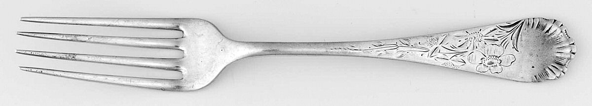 Victoria No. 80 (Sterling, 1885) Monogram Fork by Wood & Hughes-1