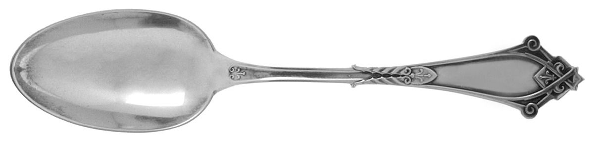 Viola ( Sterling, 1875) Monogram Tablespoon (Serving Spoon) by Wood & Hughes-1