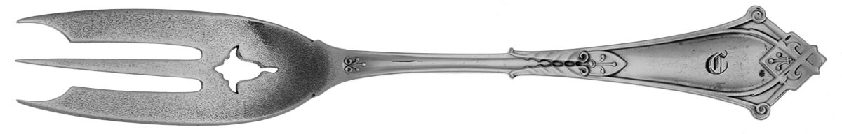 Viola ( Sterling, 1875) Old Style Pickle Fork by Wood & Hughes-1