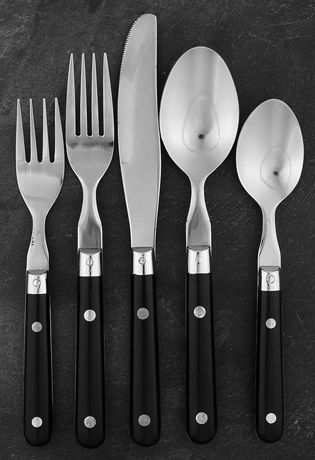 Mardi Gras-Black (Stainless) 5 Piece Place Setting by Washington Forge-1