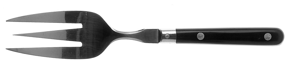 Mardi Gras-Black (Stainless) Medium Solid Cold Meat Serving Fork by Washington Forge-1