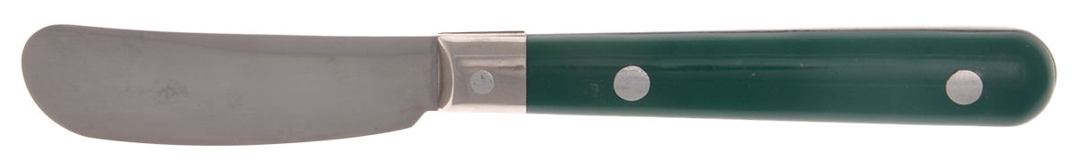 Mardi Gras-Green (Hunter) Butter Spreader Hollow Hdl-Paddle/Stainless Blade by Washington Forge-1