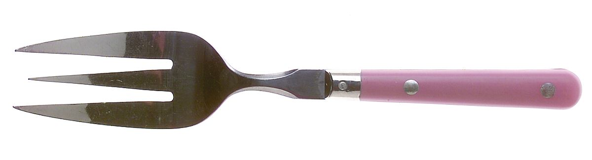 Mardi Gras-Mauve (Stainless) Medium Solid Cold Meat Serving Fork by Washington Forge-1