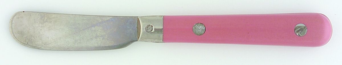 Mardi Gras-Mauve (Stainless) Butter Spreader Hollow Hdl-Paddle/Stainless Blade by Washington Forge-1