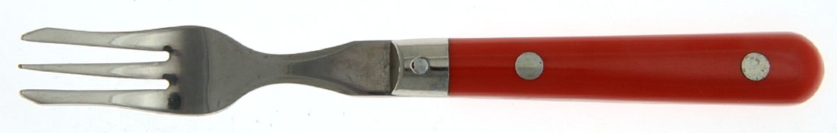 Mardi Gras-Red (Stainless) Cocktail/Seafood Fork by Washington Forge-1