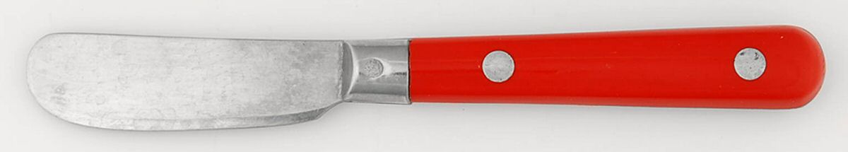 Mardi Gras-Red (Stainless) Butter Spreader Hollow Hdl-Paddle/Stainless Blade by Washington Forge-1