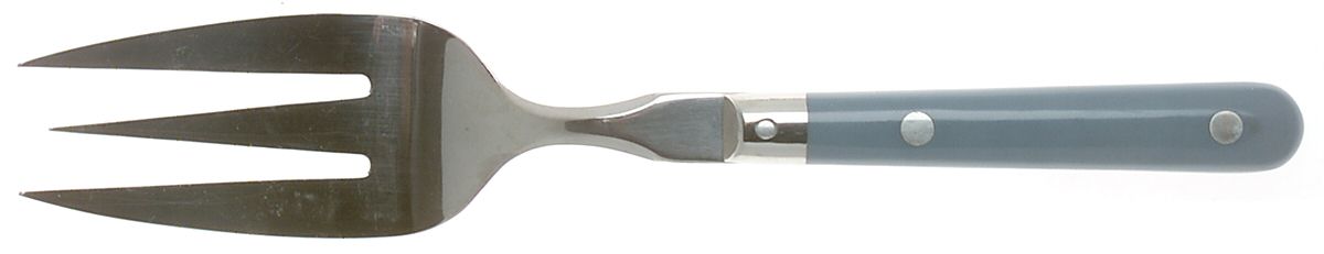 Mardi Gras-Sky Blue (Stainless) Medium Solid Cold Meat Serving Fork by Washington Forge-1