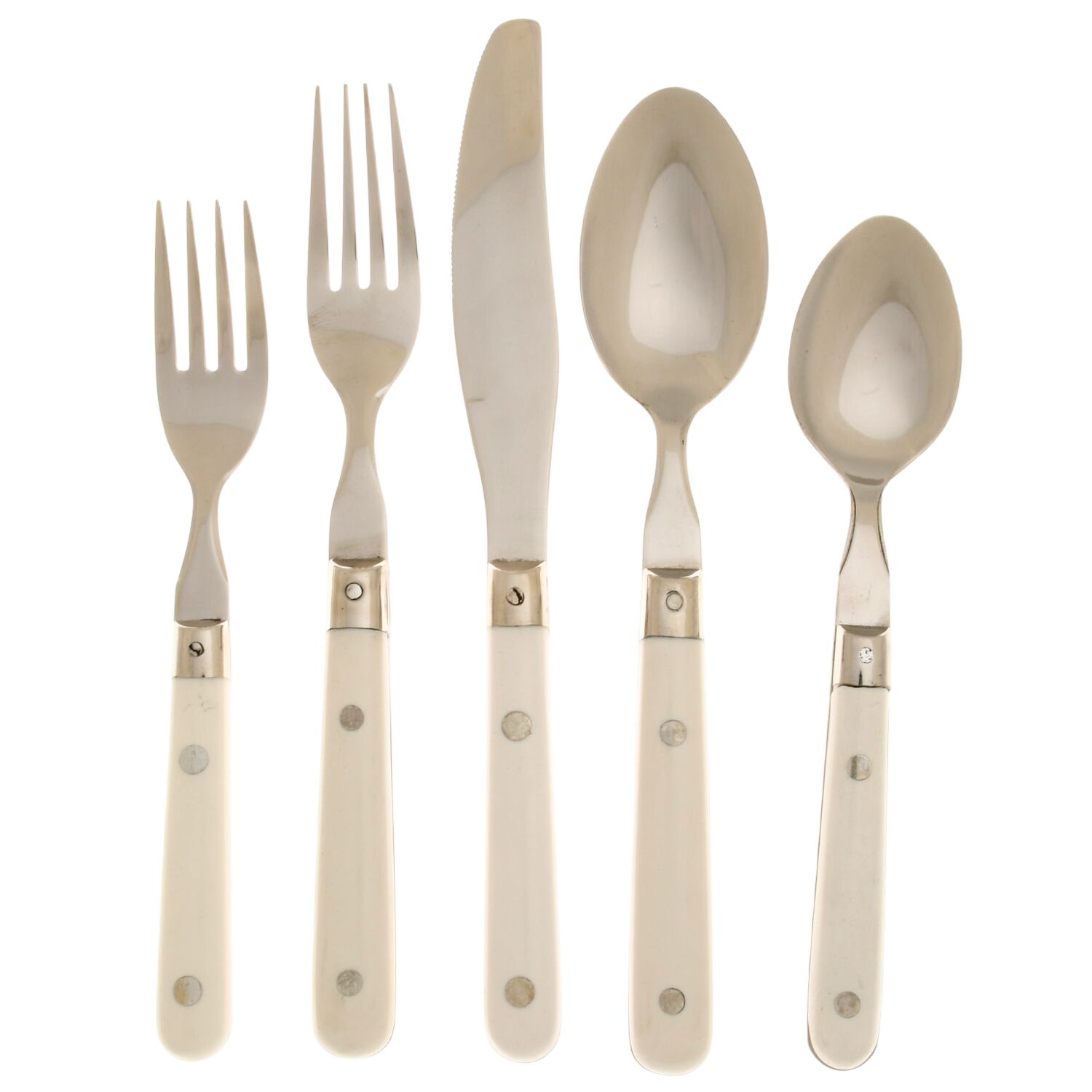 Mardi Gras-White (Stainless) 5 Piece Place Setting by Washington Forge-1