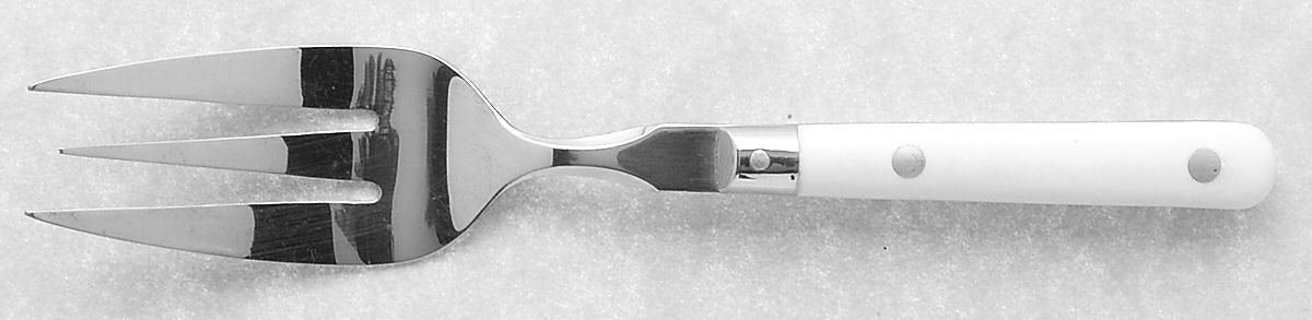 Mardi Gras-White (Stainless) Medium Solid Cold Meat Serving Fork by Washington Forge-1