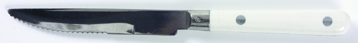 Mardi Gras-White (Stainless) Individual Steak Knife Hollow Handle by Washington Forge-1