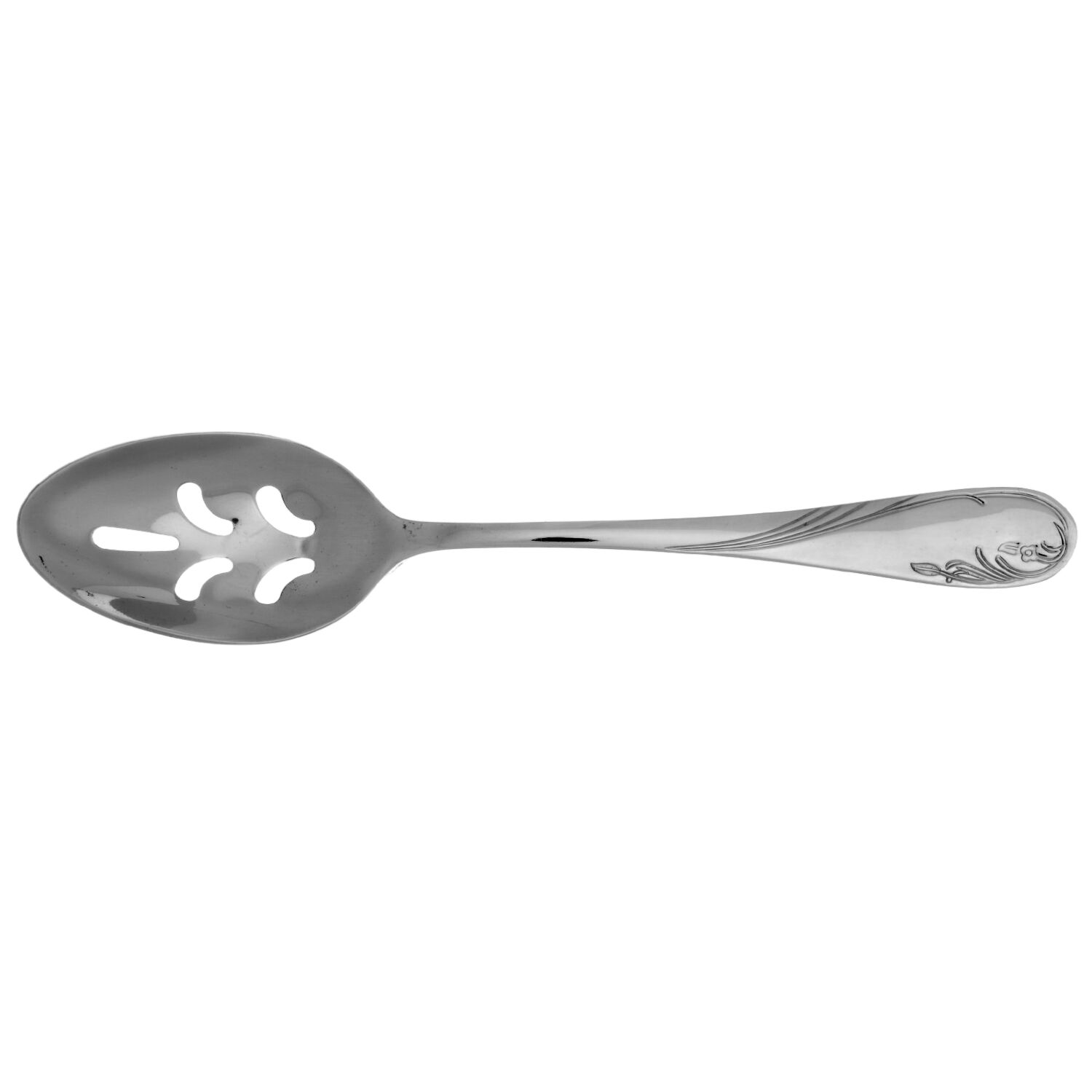 Spring Time (Stainless) Pierced Tablespoon (Serving Spoon) by Washington Forge-1