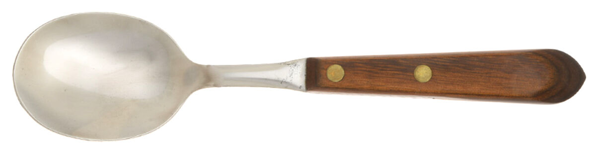 Town and Country-Brown-Walnut (Stainless) Round Bowl Soup Spoon (Cream Soup) HC by Washington Forge-1