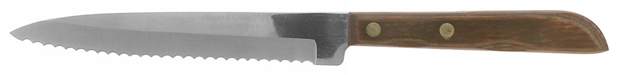 Town and Country-Brown-Walnut (Stainless) Individual Steak Knife Hollow Handle Serrate Blade by Washington Forge-1