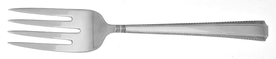 Abbey (Silverplate, 1937) Small Solid Cold Meat Serving Fork by Wallace Silver-1