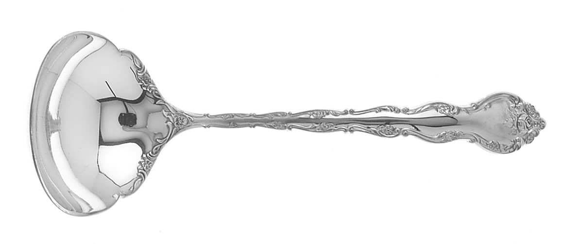 Abbey Rose (Silverplate, 1981) Solid Gravy Ladle by Wallace Silver-1