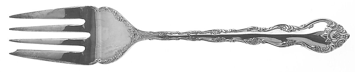 Abbey Rose (Silverplate, 1981) Individual Salad Fork by Wallace Silver-1