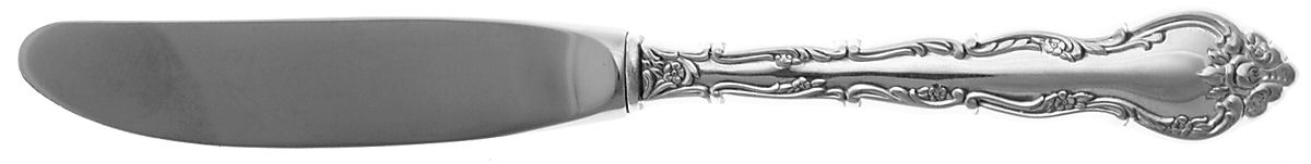Abbey Rose (Silverplate, 1981) Modern Hollow Butter Spreader (Stainless) by Wallace Silver-1